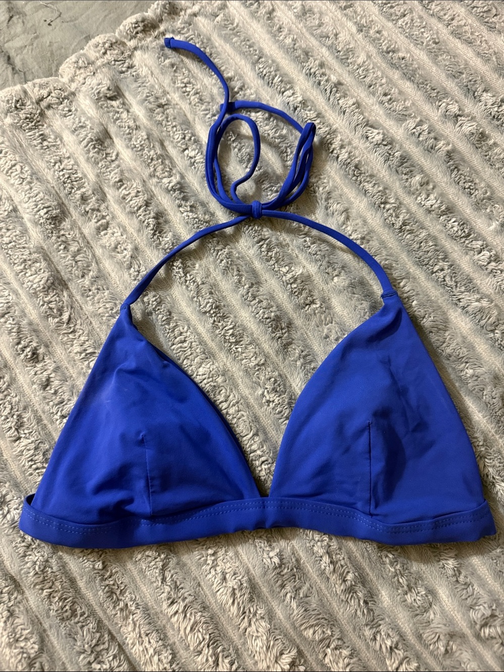 Garage Royal Blue Triangle Halter Bikini Top
